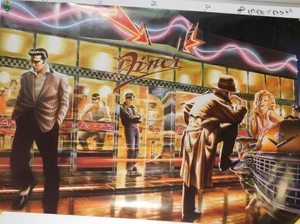 23X35 ELVIS DINER POSTER MARILYN MONROE - Picture 1 of 7