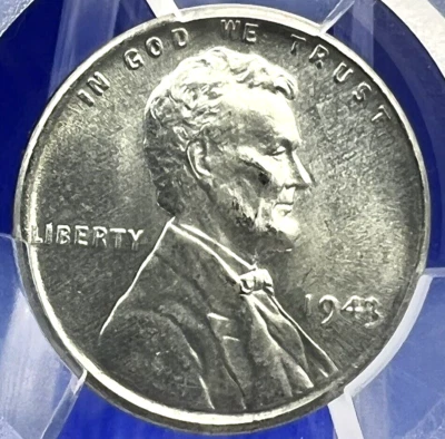 🏅 1943 Lincoln 1C Wheat Penny 🔥 PCGS  MS65 🔥 STEEL CENT SHARP DETAILS ✅ - Image 1 of 4