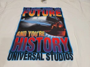 Rare 1997 Back to the Future Universal Studios XXL White  NWT Retro Movie Shirt - Picture 1 of 9