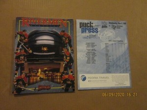 ECHL Peoria Rivermen Vintage Circa 1996-1997 Team Logo Hockey Program