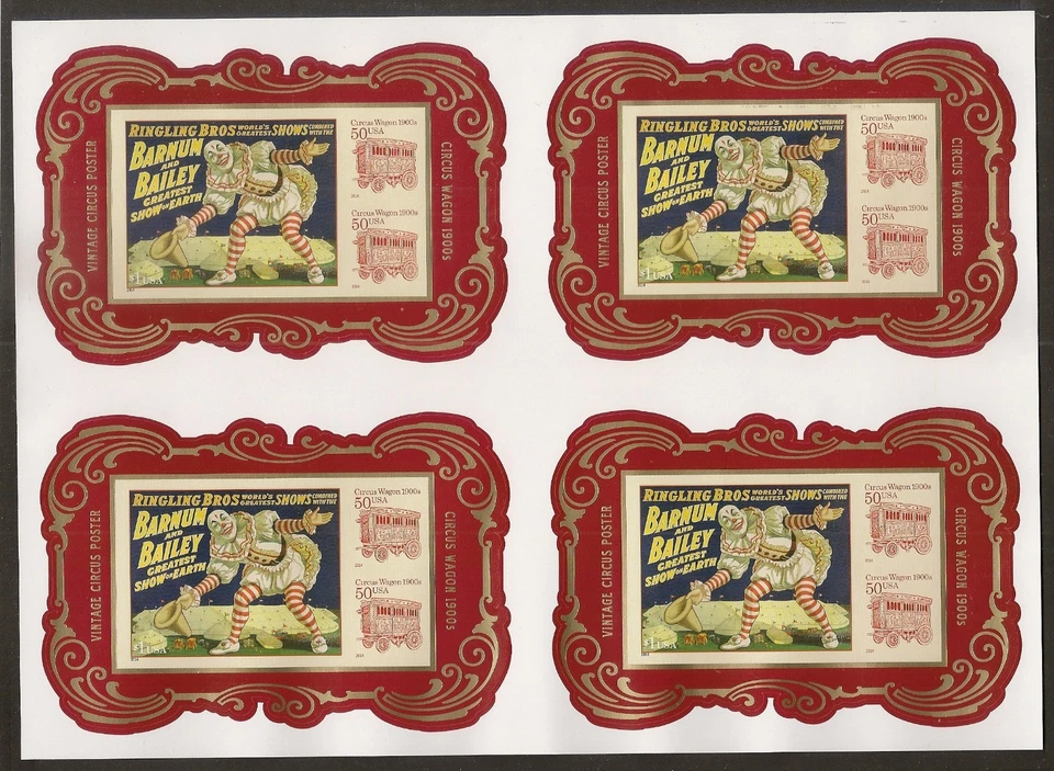 US 4905c Circus imperf NDC Souvenir block Sheet MNH 2014 - Image 1 of 1
