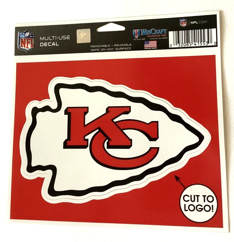 Logotipo de los Kansas City Chiefs - Pegatina/calcomanía de vinilo laminado troquelado NFL Foto 1 de 1