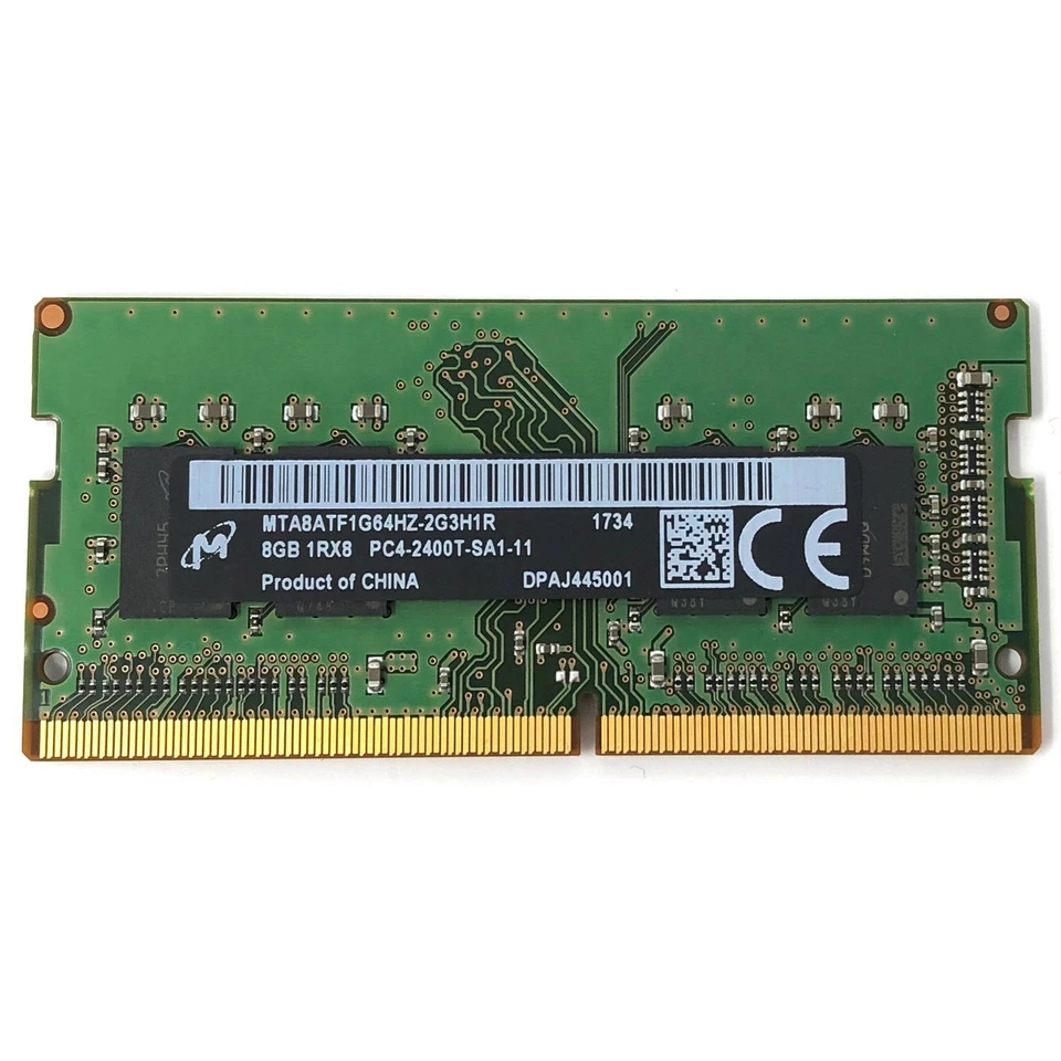 Micron 8 GB DDR4-2400 260pin Non-ECC Sodimm Laptop Memory MTABATF1G64HZ-2G3H1R - Image 1 of 1