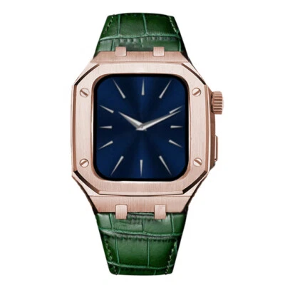 44/45mm Para Apple Watch Series98765 SE3 Mod Kit Caja Acero Inoxidable Banda Goma Foto 1 de 4