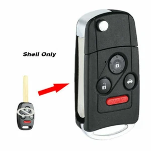 For HONDA Accord Civic 2007-2013 3+1 4 Button Folding Flip Key Shell Remote Case - Picture 1 of 5