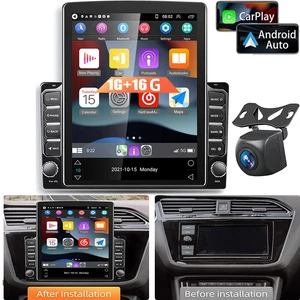Carplay 9.7" 2DIN Android 12 GPS Car Stereo Radio Player Wifi Android Auto Cam - Bild 1 von 13