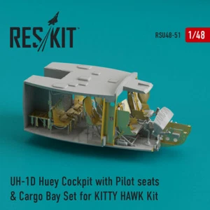 Reskit 1/48 UH-1D Huey Cockpit w/Pilot Seats & Cargo Bay Set for Kitty Hawk - Picture 1 of 1