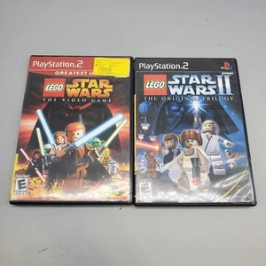 Lego Star Wars 1 & 2 PS2 Bundle, CIB, Works Lot - Picture 1 of 6