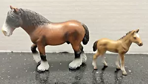 Schleich Clydesdale Shire Stallion Horse 2000 Brown Colt 2003 - Picture 1 of 9