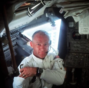 Apollo 11 Edwin Aldrin In Lunar Module #1 ENHANCED Prints - Picture 1 of 5