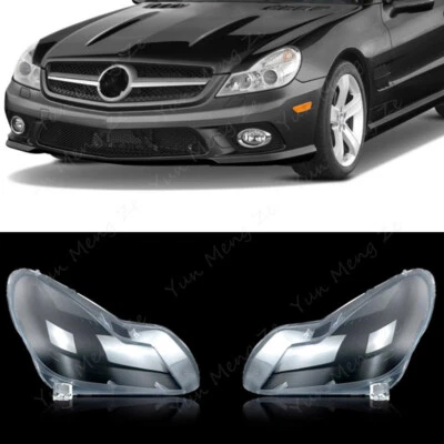 Un par para Benz R230 SL550 SL63 09-12 Faro Lente Faro Cubierta Pantalla 2x Foto 1 de 4