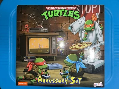 JUEGO DE ACCESORIOS NECA TMNT Teenage Mutant Ninja Turtles dibujos animados 100% completo Foto 1 de 4