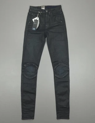 Pantalones de mezclilla ajustados altos con cremallera hasta la rodilla G-Star Raw 5622 para mujer talla 26x34 Elto súper elásticos Foto 1 de 4