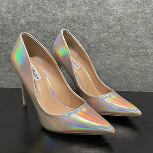 Steve Madden Vala Damen-Stiletto-Pumps 9M platinfarben schillernd spitz zulaufender Absatz * - Bild 1 von 17