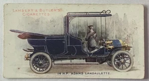 Lambert & Butler Motors 1908 - No 5 - 14 h.p. “Adams” Landaulette. - Picture 1 of 2