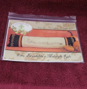 Crabapple Hill Embroidery Pillow - Brunhilda's Midnight Ride - Picture 1 of 2