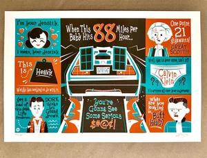 Dave Perillo BACK TO THE FUTURE Movie Poster Screen Print Mondo Disney RARE 9/50 - Picture 1 of 5