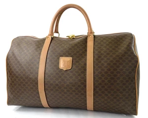 Authentische Celine Boston Seesack Sporttasche braun Canvas und Leder #62129 - Bild 1 von 23