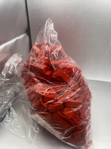 1 LB BULK RED LEGO BRICKS APPROXIMATELY 200+ PIECES - Picture 1 of 6