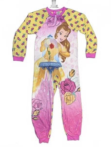 Disney Princess Belle Pajama One Piece - Girls - 10/12 Pre-Owned Good Condition - Picture 1 of 6