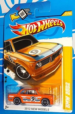 Hot Wheels 2012 New Models #21 BMW 2002 Orange w/ MC5s - Image 1 of 2
