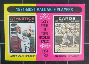 1975 TOPPS #209 - 1971 • MVPs VIDA BLUE / JOE TORRE - EX - Picture 1 of 2
