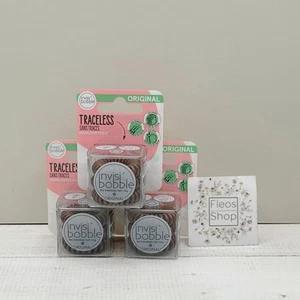 Paquete de 3 corbatas Invisibobble originales para cabello castaño (9 corbatas) - nuevas y auténticas - Imagen 1 de 3