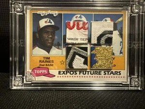 Jersey Fusion Tim Raines 1/1 125th Anniversary logo patch and laundry tag patch - Picture 1 of 3