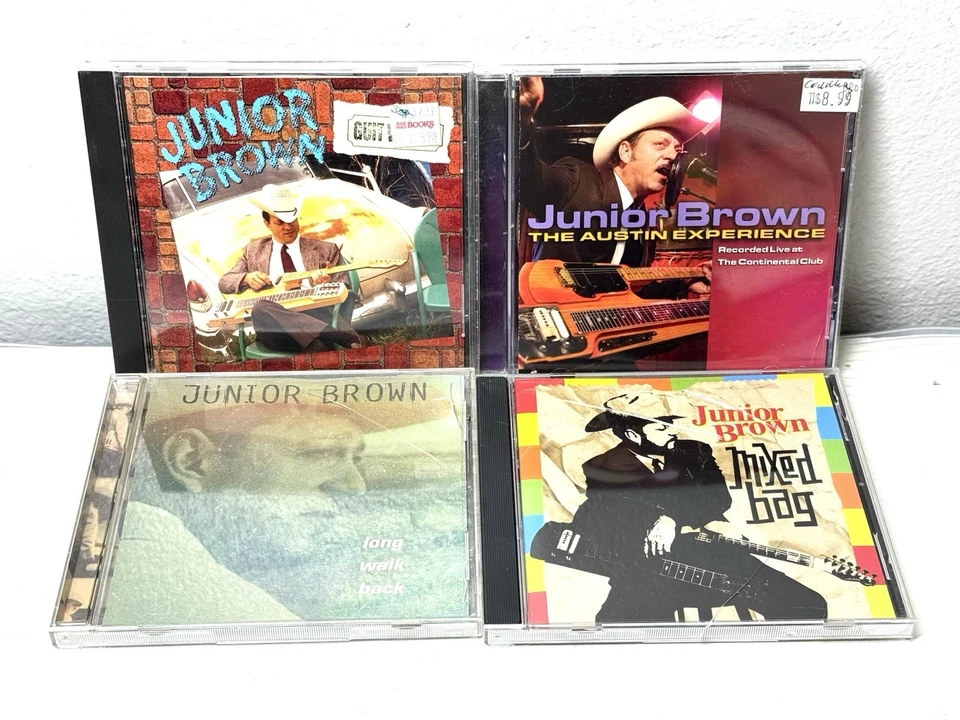 Junior Brown ЛОТ КОМПАКТ-ДИСКОВ (4) Смешанная Сумка Austin Experience Guit With It Long Walk - Изображение 1 из 4