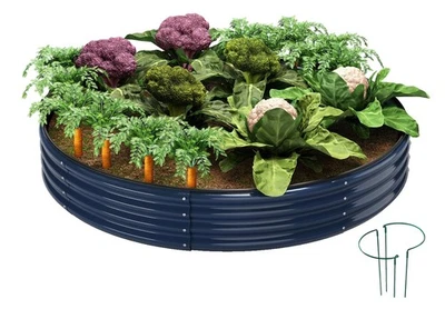 Kit de cama de jardín elevada redonda para jardinería exterior, 3x... Foto 1 de 4