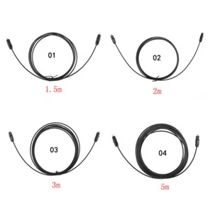 Black TOSLink Fiber Optical Digital Audio Cable 1.5M 2M 3/5M joJCAUJCAUJCAU GA - Afbeelding 1 van 16