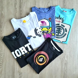 Vintage SKATE Bundle Shirt 5 Lot Small Hawk Enjoi Shorty's Volcom Skateboard Y2K - Picture 1 of 23