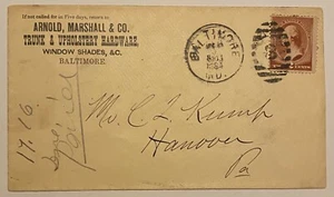 Arnold, Marshall & Co. Trunk & Upholstery Baltimore Maryland Advertising 1894 - Picture 1 of 1