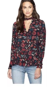 William Rast Damen Ramsey Choker Bauerntop, Indigo Whimsy Floral Print, M - Bild 1 von 7
