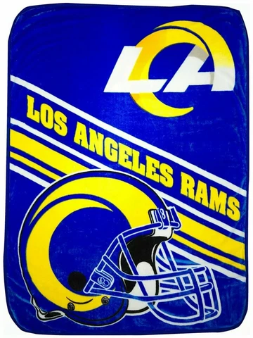 Las Angeles Rams NFL Royal Plush Raschel Super Soft Throw Blanket 60"x 80" Cover