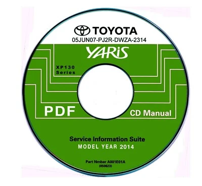 Toyota Yaris 2014-2017 manuale officina workshop manual - Immagine 1 di 4