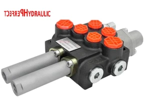2 Spool Hydraulic Directional Control Valve 21gpm 80L cable kit 2x double acting - Picture 1 of 3
