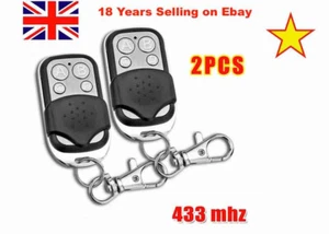 2 X Electric Cloning Remote Control Key Fob 433MHz For Gate Garage Door - Picture 1 of 20
