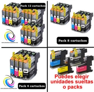 Compatible con Brother LC-123 LC123 Pack 12 MFC J4410DW J4510DW J4610DW J4710DW - Imagen 1 de 8