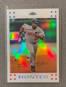 2007 Topps Chrome Baseball MLB #152 Torii Hunter /660 White Refractor Card Twins