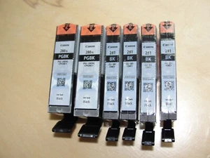 6 NEW - 2 - 280 XL and 4 - 281 Black Genuine Ce33333333333333anon Ink Cartridges - Picture 1 of 2