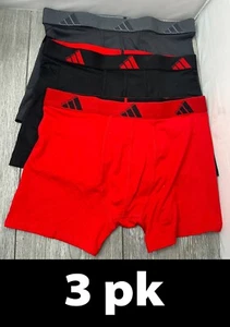 3pk Adidas Aeroready Boys Tagless Boxer Briefs, Gray/Black/Red Size XL (18-20) - Picture 1 of 6