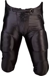 CRAMER Football Pants, Size Youth Large 7 Pads Hip/Tailbone/ Thigh/ Knee BLACK - Picture 1 of 7