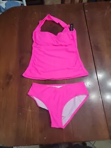 Tempt Me Damen Tankini Rüschen One Shoulder Badeanzug Badeanzug - Schwarz Gr. M - Bild 1 von 1
