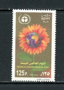 Q859 Egipto 2001 Día Mundial del Medio Ambiente 1 V. Estampillada sin montar o nunca montada - Imagen 1 de 1
