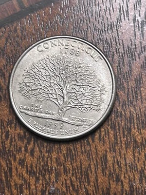 1999 P Connecticut State Quarter Rare Great Condition - Image 1 of 2