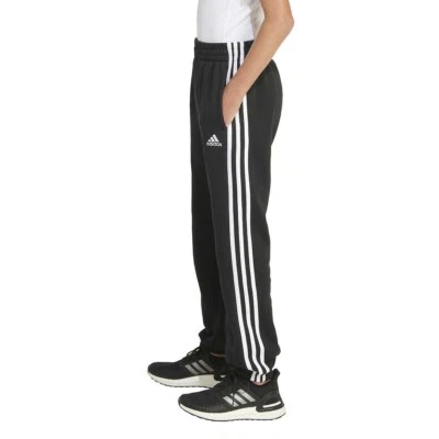 NUEVO Pantalones activos Adidas negros blancos de tres rayas para niño talla XLarge 18-20 Foto 1 de 4