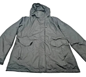 Avalanche Mens Black Hooded Waterproof Jacket With Detachable Liner Zipper - Bild 1 von 16