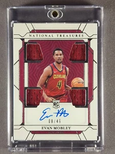 2021-22 National Treasures #RMQ-EVM Evan Mobley /49 Quad Jersey Auto Rookie Card - Picture 1 of 4