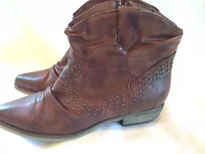 Bucco Capensis Verbane Womens Ankle Boot Cognac Size 9 Retail $100 - Picture 1 of 6